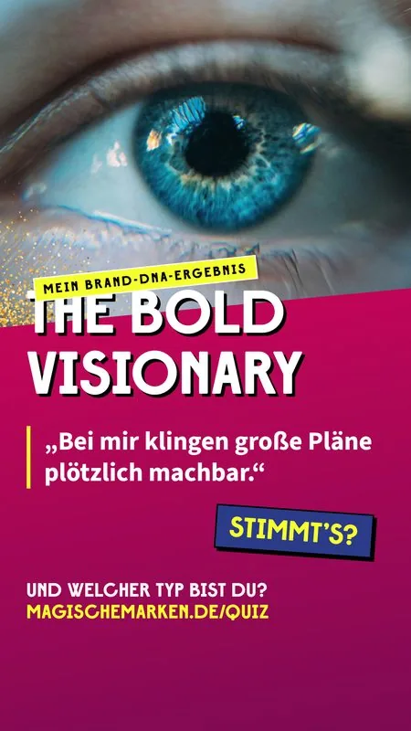 Story-Karte: The Bold Visionary, dein Satz und die Frage Stimmt&rsquo;s?