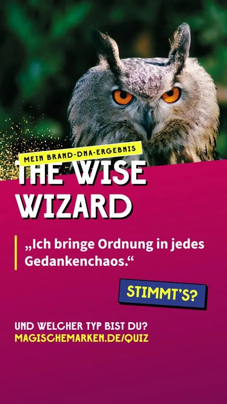 Story-Karte: The Wise Wizard, dein Satz und die Frage Stimmt&rsquo;s?